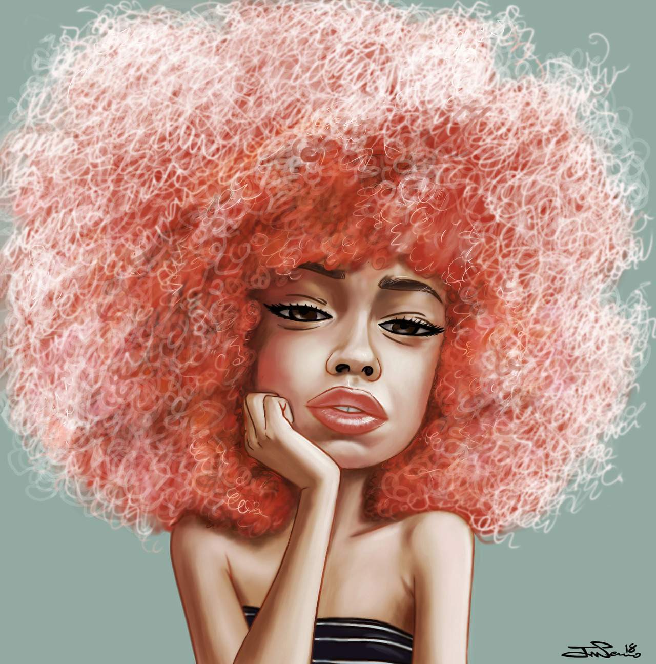 pink hair girl by joseleserrano https://joseleserrano.tumblr.com