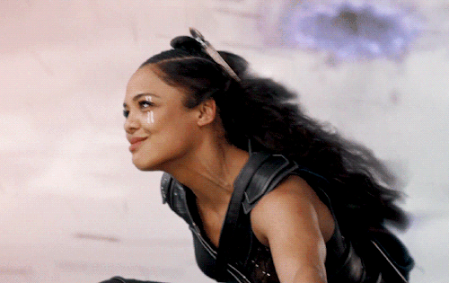 fallenvictory:Tessa Thompson and Chris Hemsworth in Thor:...