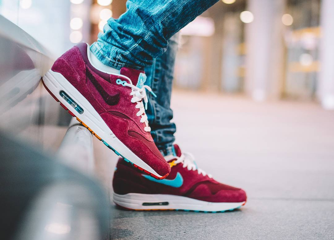 nike air max 1 patta x parra burgundy cherrywood