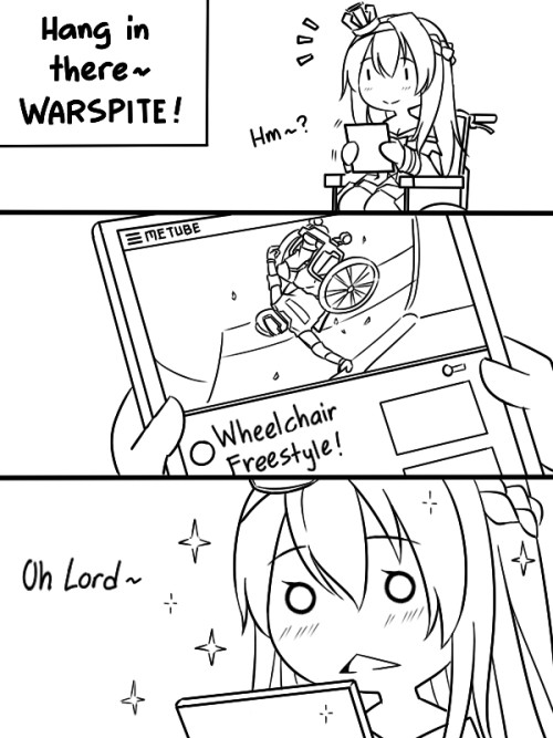 morekancollegirls:Hang in there~ Warspite! and Hang in there~...