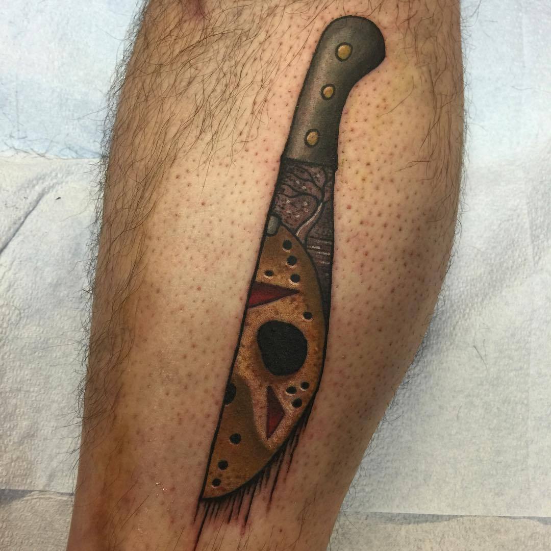 Jason voorhees machete tattoo