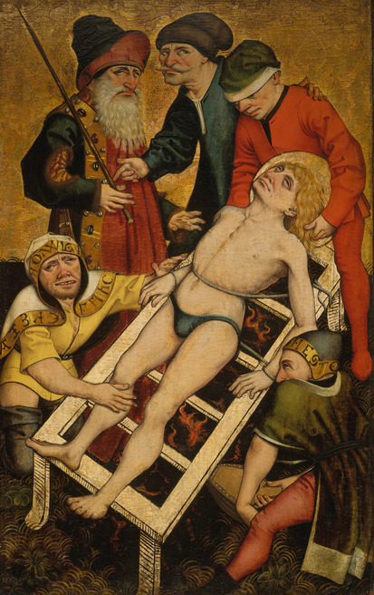 deathandmysticism:The Martyrdom of St. Lawrence, ca. 1465