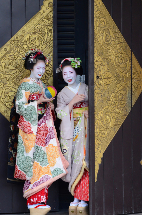 Maiko Fukuharu, Maiko Ryouka, Gion Higashi (via 神宮道商店街の舞妓の日・12月｜ゆうちゃんの『きょう散歩』)