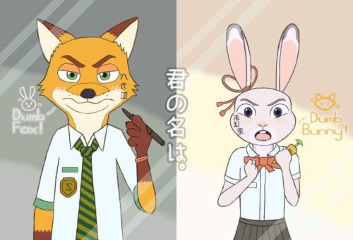 zutopiadoubutsu:More Zootopia x Your Name au!Dumb...