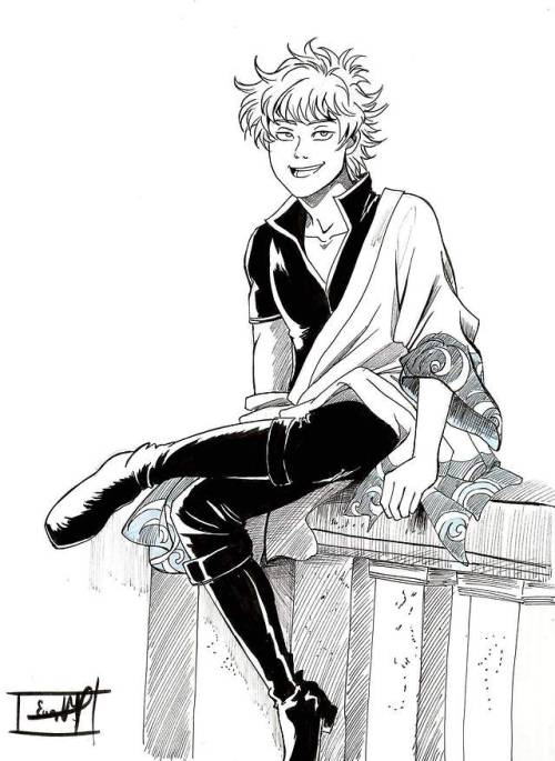 mapache090:I did draw gintoki fron gintama in my own style.i...