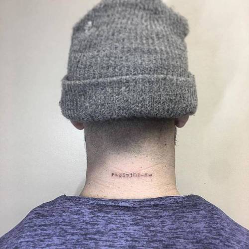 By Jin · Hoa Eternity, done in Manhattan.... small;jin;line art;languages;tiny;perspective;back of neck;ifttt;little;english;minimalist;english word;word;fine line