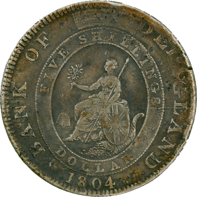 Coins and Tokens — Bank of England Dollar Token, 1804 the host coin...