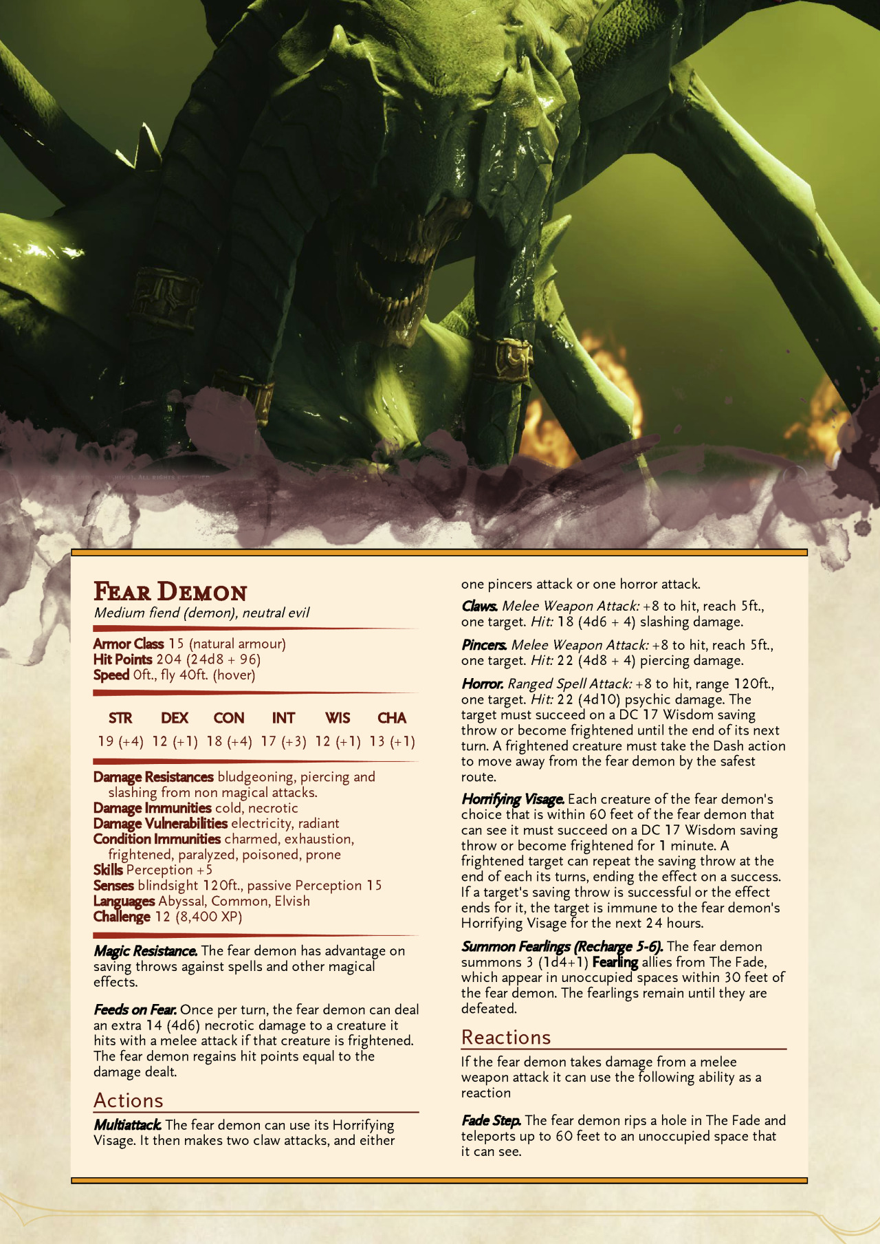 DnD 5e Homebrew — Dragon Age Demons Part 2 by Emmetation