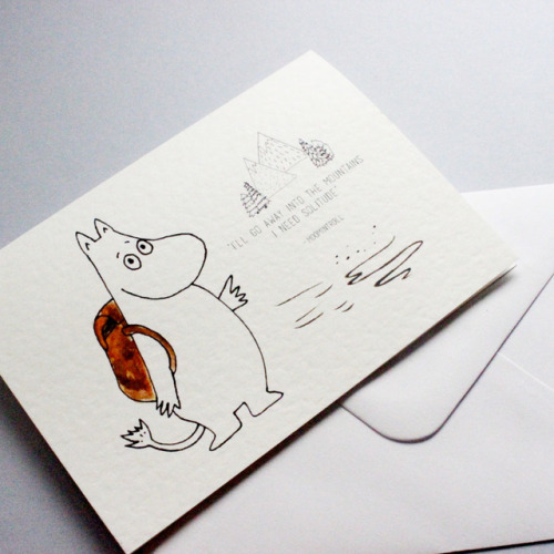 New Moomin inspired quote pin badges and cards. Designed and...