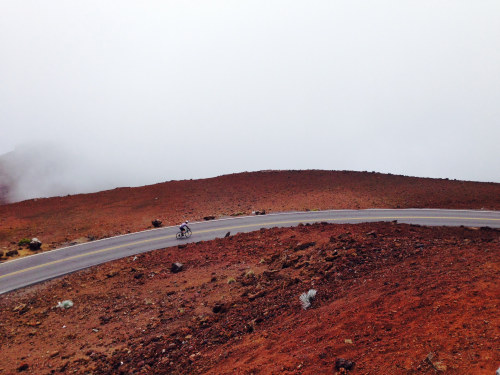 Hawaii Maui descending volcano Haleakala bike bicycle cycling