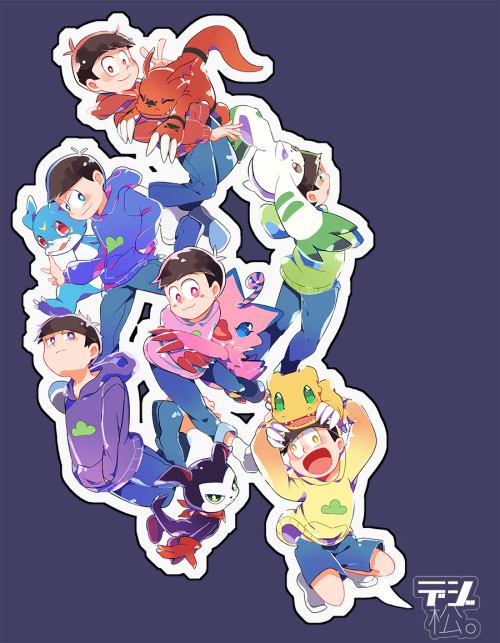 Osomatsu x Digimon :)♡