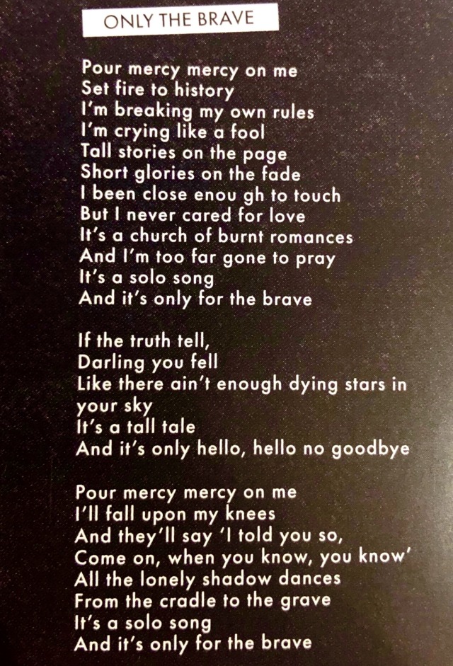 lyrics to brave words album