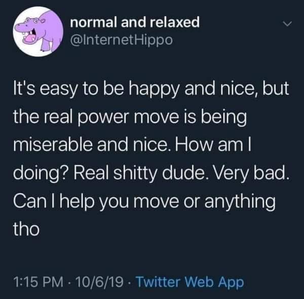 happy and miserable