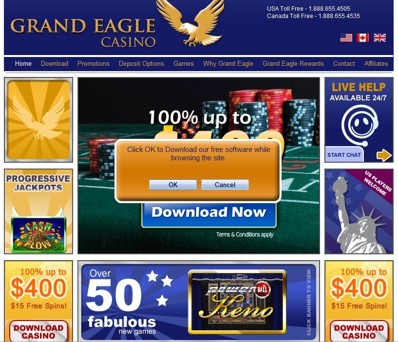 Grand Eagle Casino No Deposit Bonus Codes