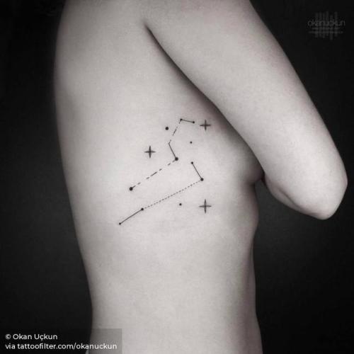 By Okan Uçkun, done in Istanbul. http://ttoo.co/p/28147 astronomy;rib;okanuckun;constellation;facebook;twitter;leo constellation;minimalist;medium size