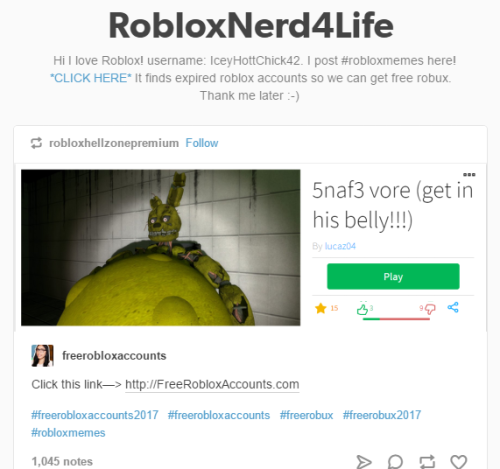 Roblox Vore Script Hack A Roblox Account - i love robux