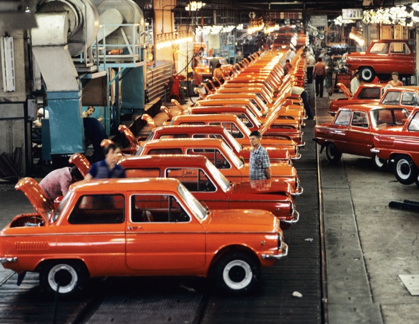 Assembly line of ZAZ-966 (Zaporozhets)