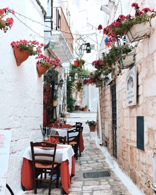 ysvoice:| ♛ |  Blooming alley in Otsuni - Puglia, Italy  |  By...