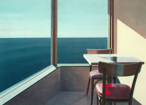 antelucanhourglass:John Register, Restaurant Overlooking the...