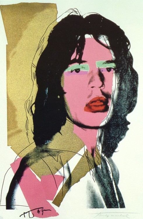 artist-andy-warhol:Mick Jagger, 1975, Andy Warhol