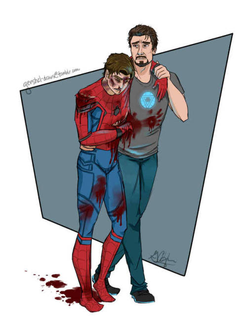 sickandvomiting:Peter stumbled back to Stark Tower after a...