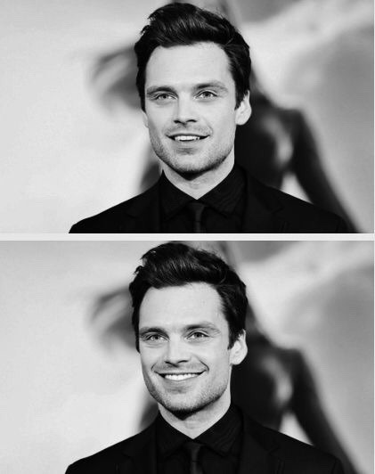 if looks could kill I& 039;d be dead sebastian stan that smile what did we do to deserve him men are ruined for me now the winter soldier captain america the winter soldier