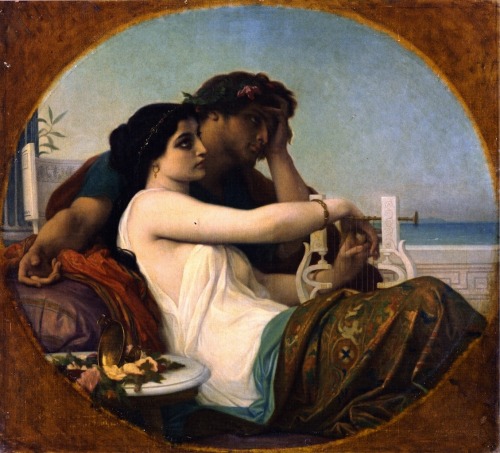 artofrestraint:Alexandre Cabanel, Boniface and Aglaia, 1857