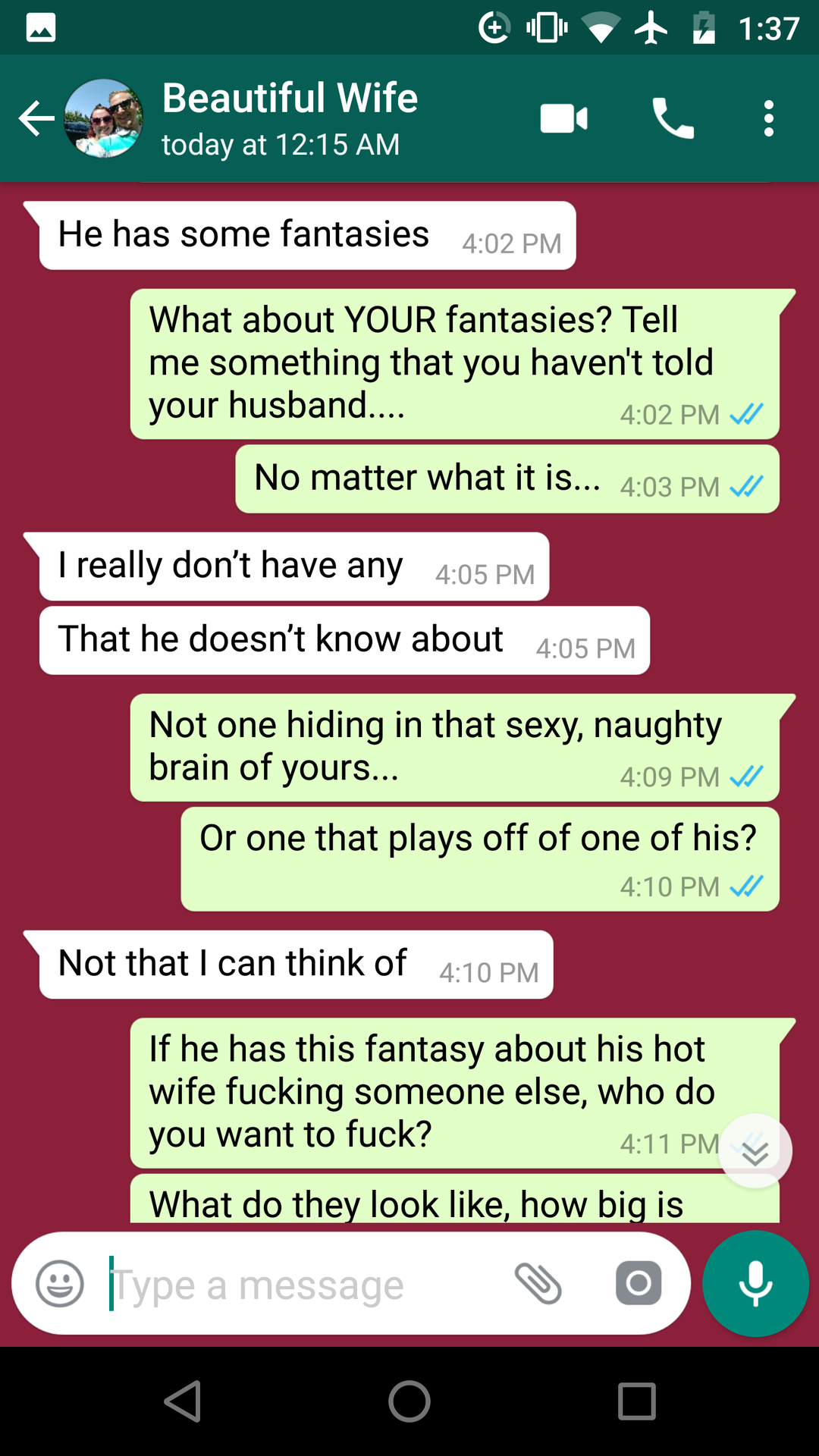hotwife text messages