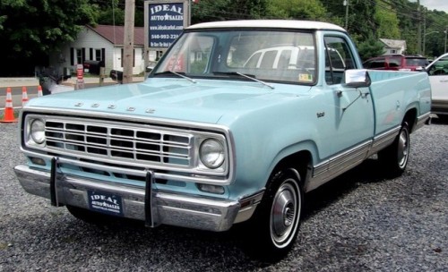 The Dodge D100 pickups are pretty good looking old trucks, and...