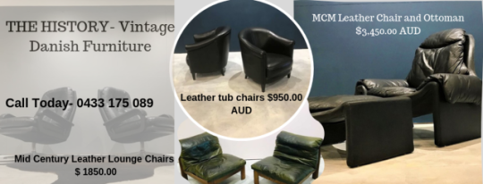 Danish mid century leather chair