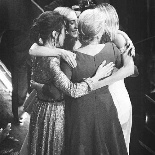 why-everything:Saoirse, Margot, Sally and Meryl hugging after...