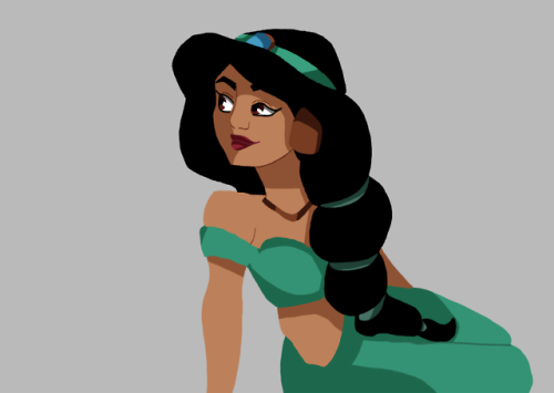 Digital drawing of Jasmine from AladdinDone in Krita