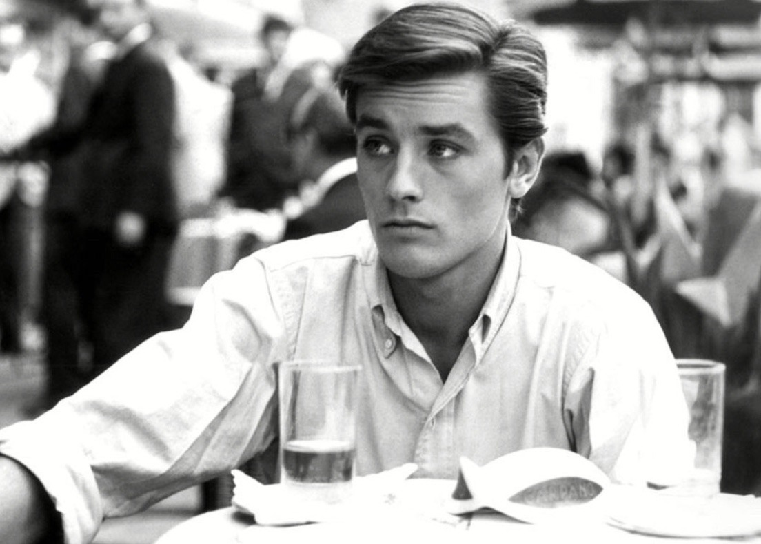 Elegant & Polished. — Alain Delon on the set of Plein Soleil. 1960