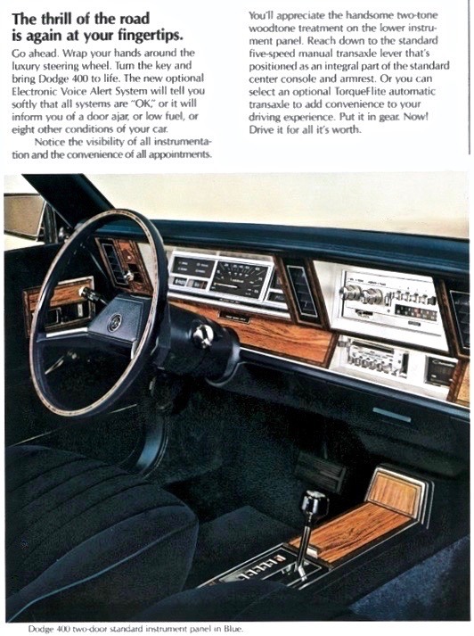 1982 dodge 400 coupe interior brougham heaven