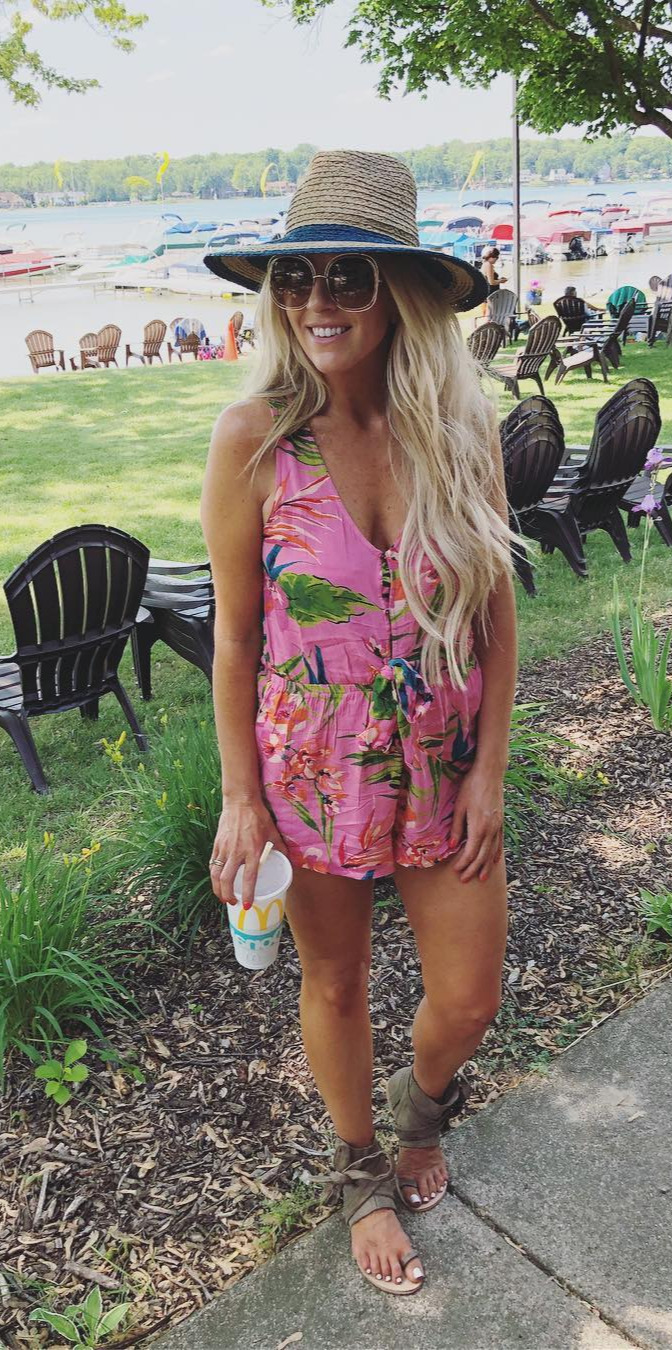 50+ Cozy Outfit Ideas You Need - #Beautiful, #Styles, #Picoftheday, #Fashionblogger, #Perfect At the Beach and Boat Club today with one of my very best friends and all our LittleI linked my exact romper for yawhich is less thank $50.00, and soooo freakin cute!!!! (Wearing a size medium) I also linked my exact accessories... including my hat, shoes, and favorite sunnies Shop it all by following me on the  App OR use the link in my profile(shopable even without being signed up with )  