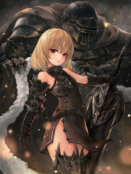 Anime girl armor knight