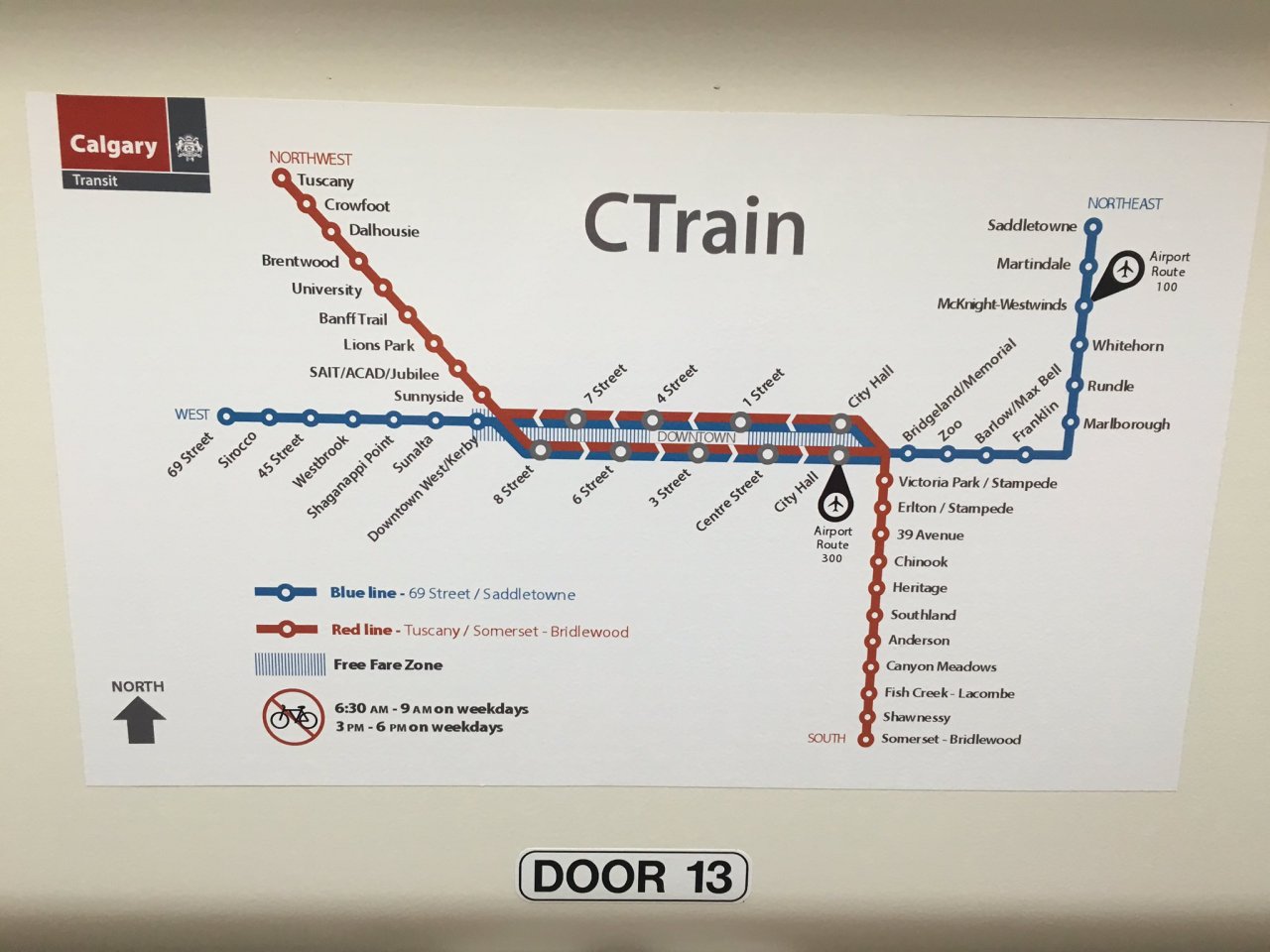 Photo New CTrain System Map, Calgary, Canada... Transit Maps