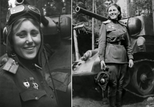 invokingbees:ultrafacts:The words on her tank: Боевая...