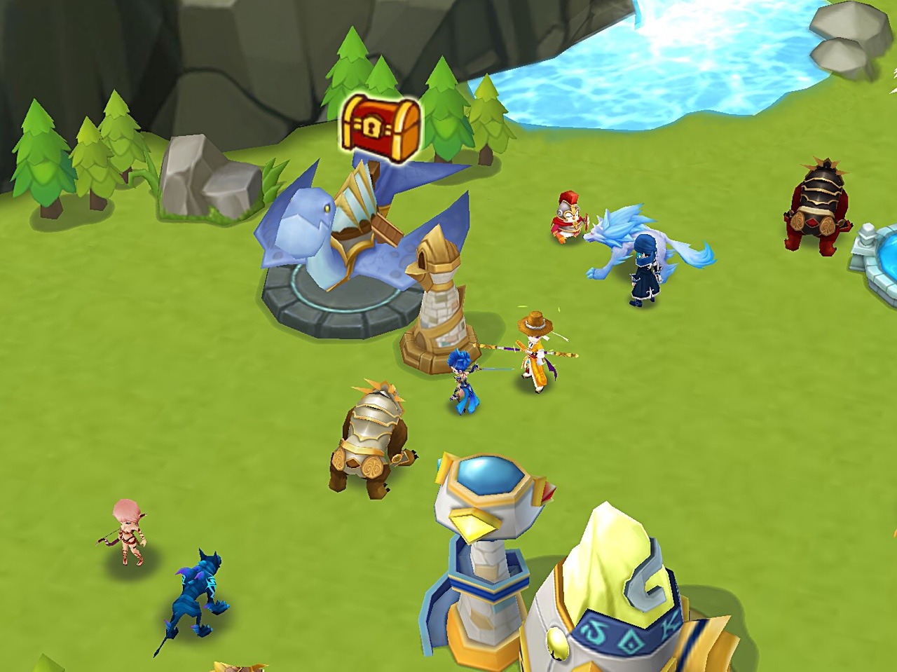 slice of life in summoners war lapis demonstrating her swordsmanship