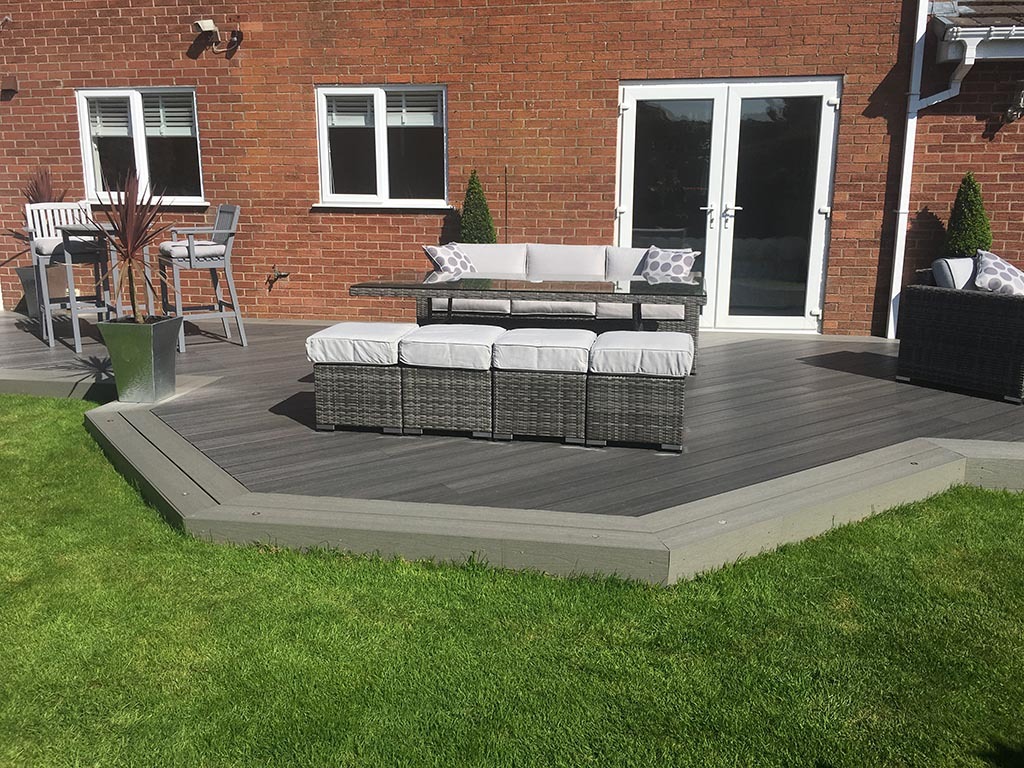 Composite Decking Clarity Walnut Sample Wood Plastic Composite Ecoscape UK WPC