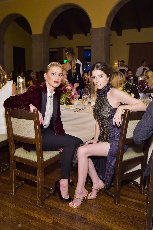 akendrickdaily:Anna Kendrick & Amber Heard attend the...