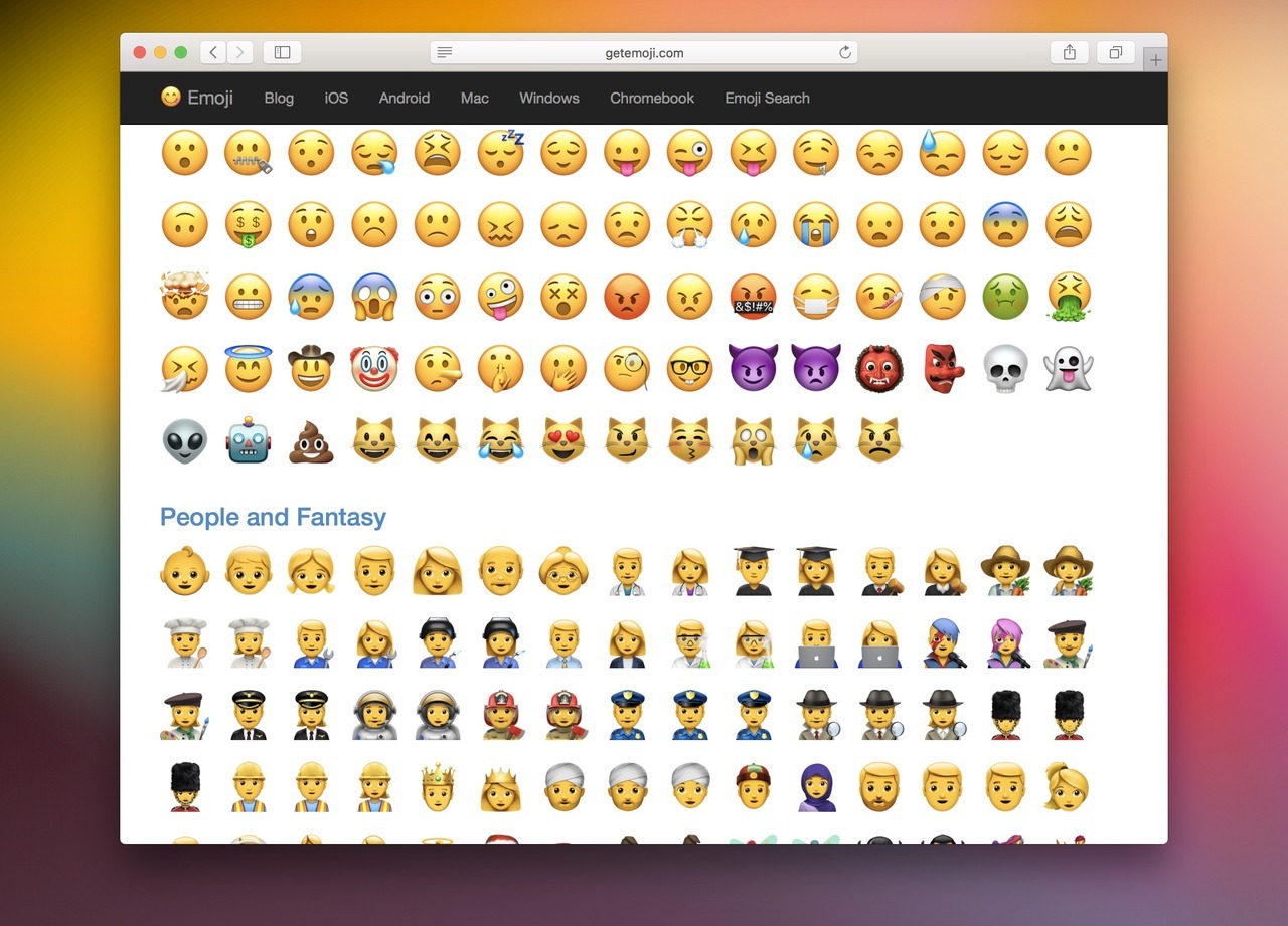 all emojis copy and paste iphone