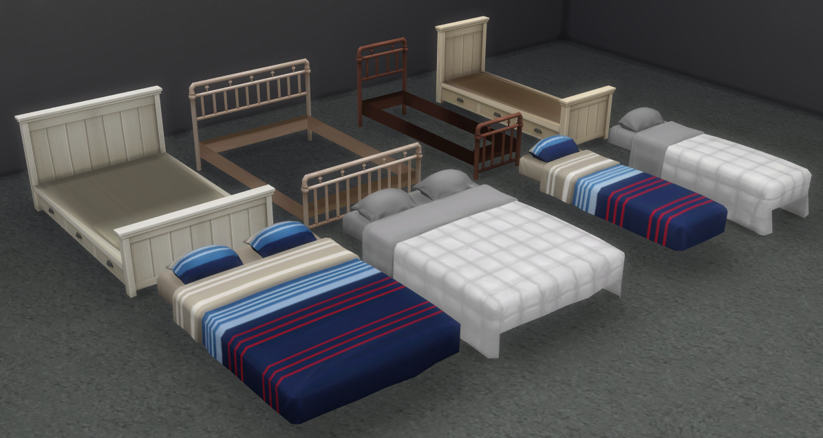 sims 4 bed frame and mattress