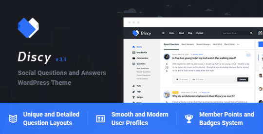 Discy v3.7.1 - Social Questions and Answers WordPress Theme Nulled