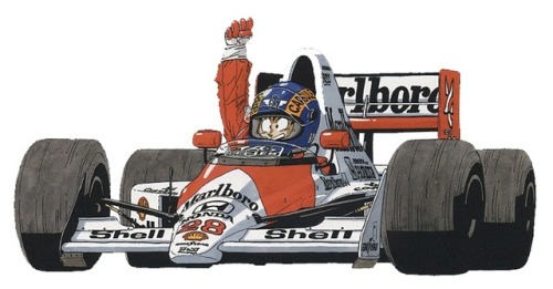 bulma-laboratory:F1 sponsors: Akira Toriyama met with Ayrton...