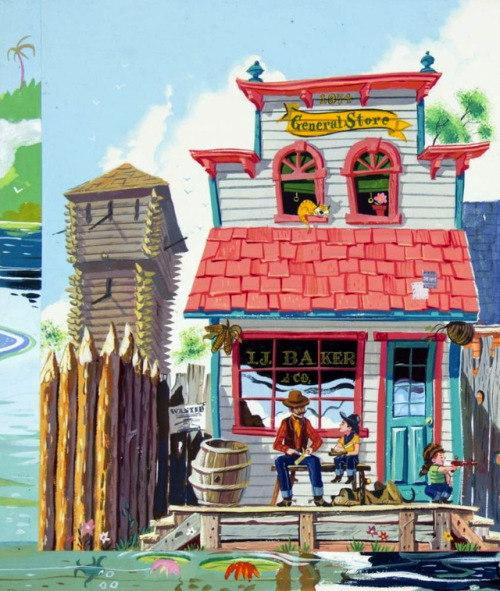 adventurelandia:Let’s Build Disneyland (1956) original artwork