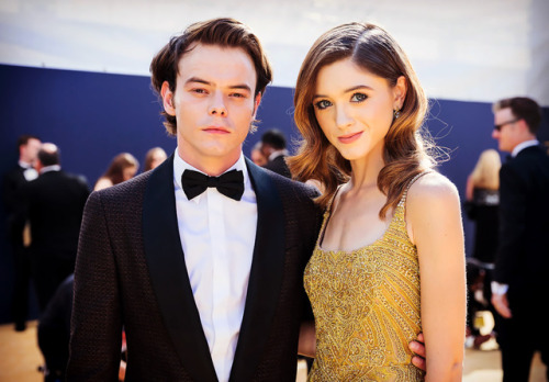 that-thing-that-feeling:Charlie and Natalia at the Emmy Awards...