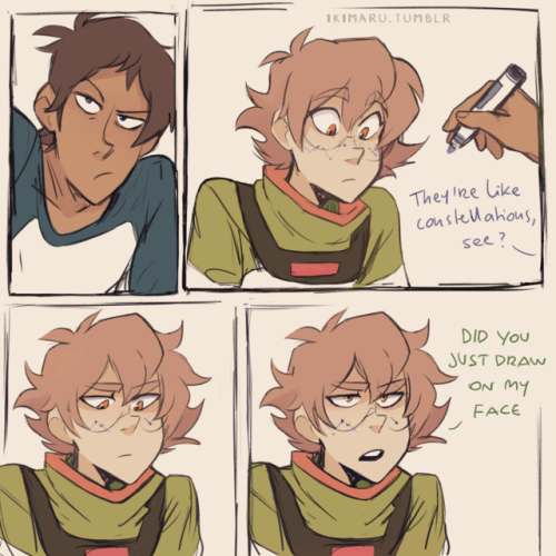 ikimaru:so we were talking about Pidge with freckles and what if...