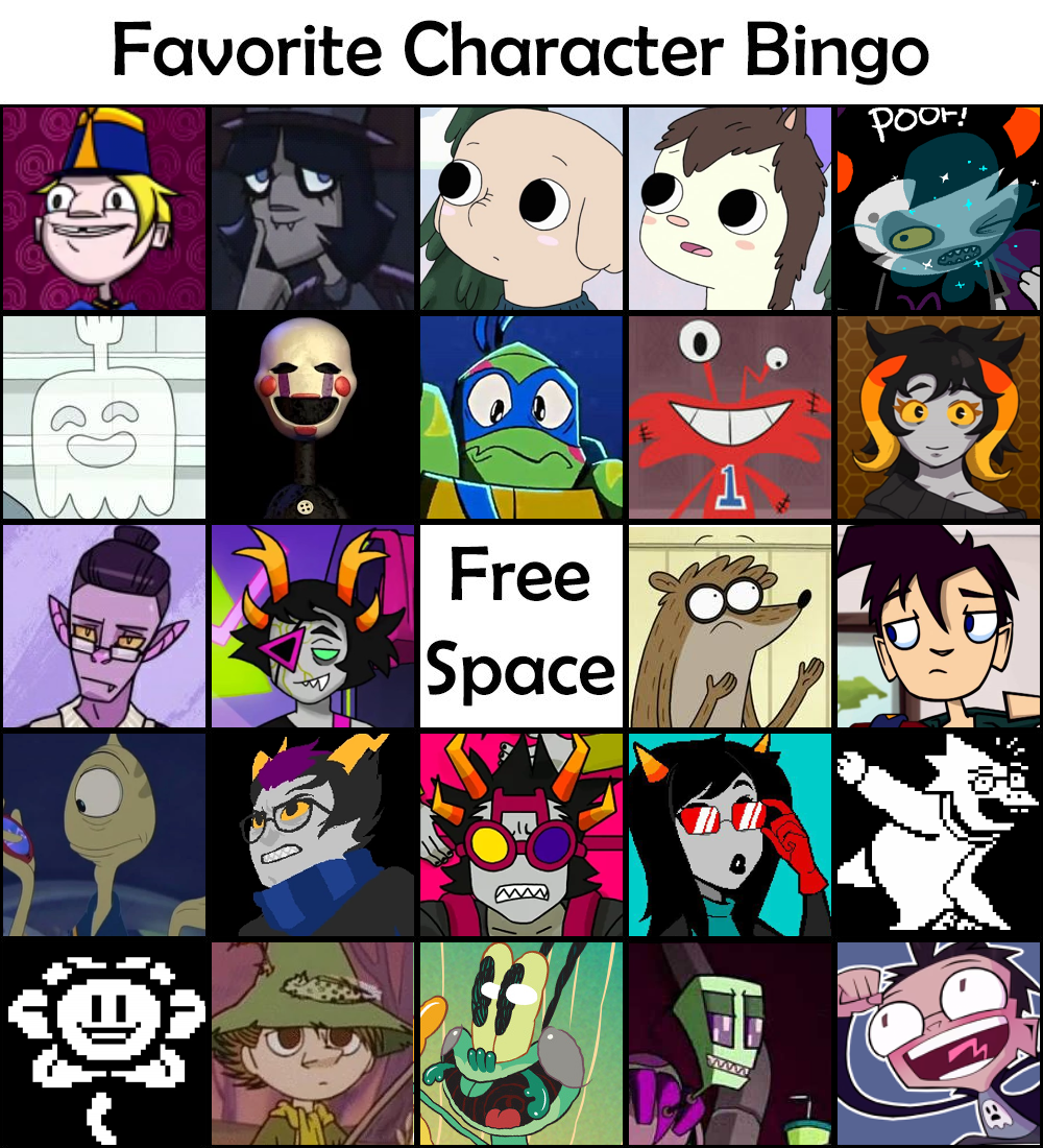 Favorite character Bingo. Fav character Bingo. Favourite character Bingo шаблон.