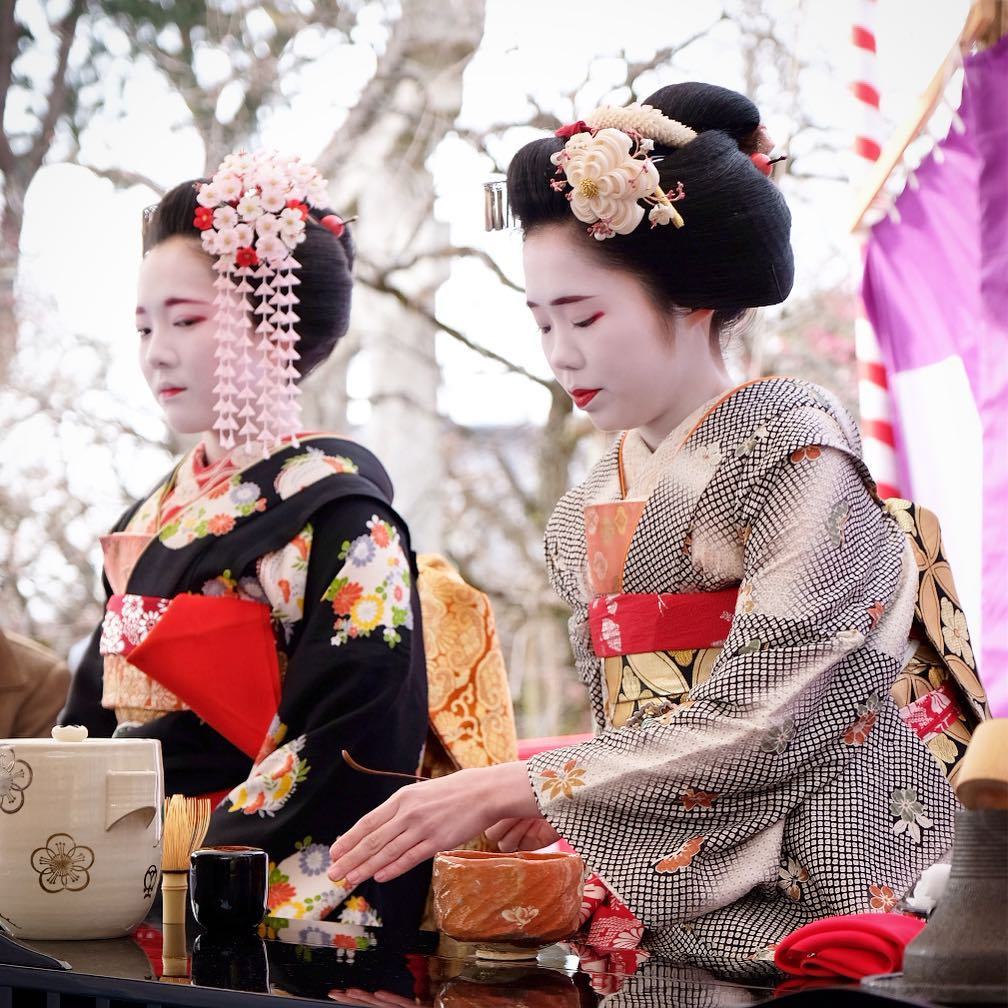 Geiko & Maiko — February 2018: Maiko Umechie (Umeno Okiya) of...